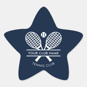 Tennisklubmitglieder Minimalistisch hinzufügen Stern-Aufkleber