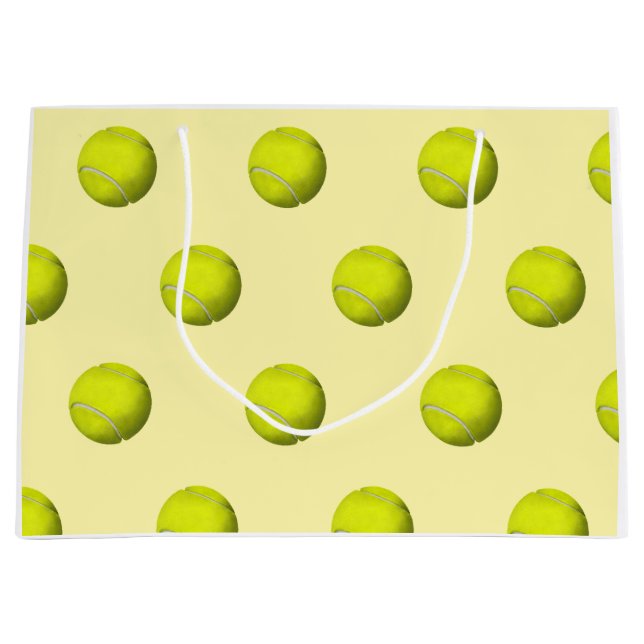 Tenniskugeln Muster Große Geschenktüte (Vorderseite)