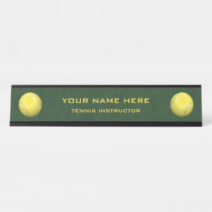 Tennislehrer Schreibtischnamensplakette