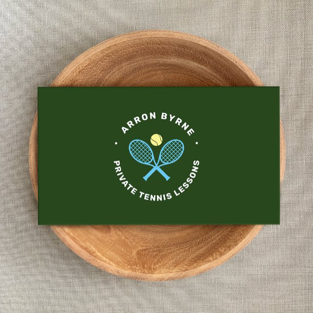 Tennislehrer Tennis Racket & Ball Visitenkarte (Von Creator hochgeladen)