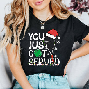 Tennisliebhaber Weihnachten, du wurdest gerade bed T-Shirt