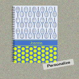 Tennismotiv-individuelle Name Notizbuch