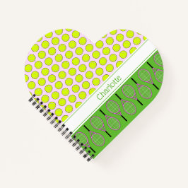 Tennismotiv-individuelle Name Notizbuch