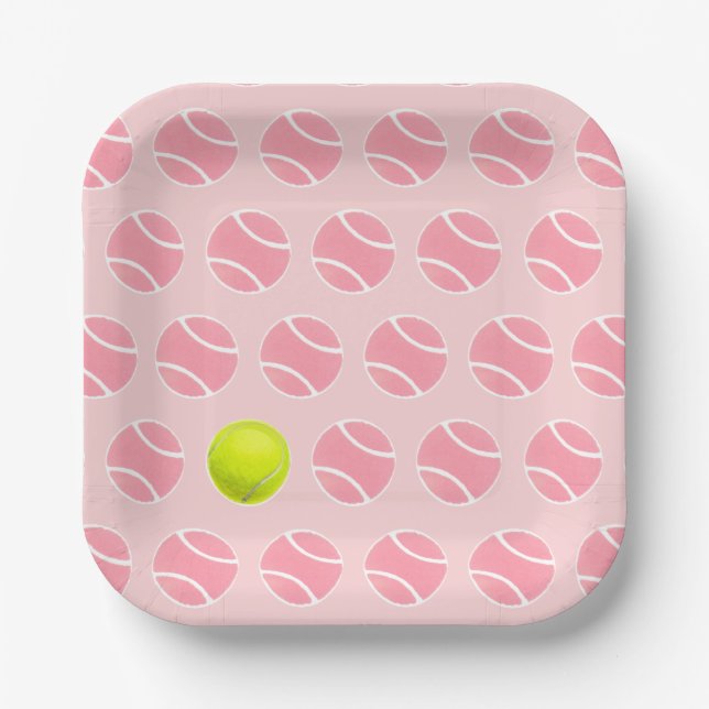 Tennisparty Pappteller (Vorderseite)