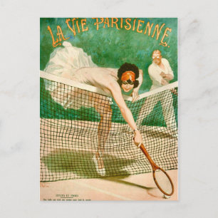 Tennisparty-Postkarte Postkarte