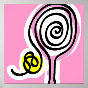 Tennisplakat für Mädchen Poster