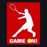 Tennisplakat mit individuellem Angebot | Spiel auf Poster<br><div class="desc">Tennisplakat mit individuellem Angebot | Spiel auf</div>