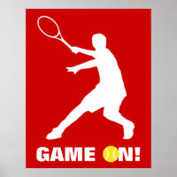 Tennisplakat mit individuellem Angebot | Spiel auf
