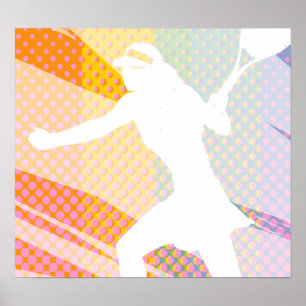 Tennisplakat mit Tischtennis-Bild Poster