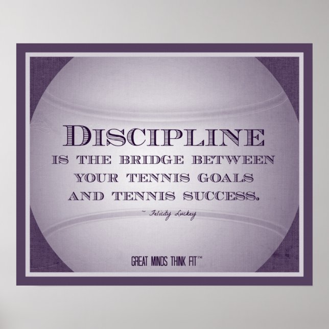 Tennisplakat mit Zitat 002 Poster (Vorne)