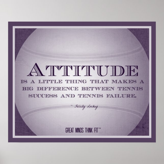 Tennisplakat mit Zitat 010 Poster (Vorne)