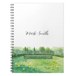 Tennisplatz-Aquarell Notizblock