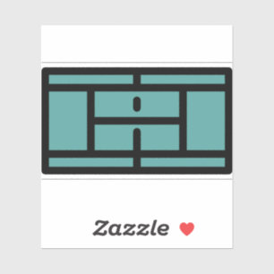 Tennisplatz Aufkleber