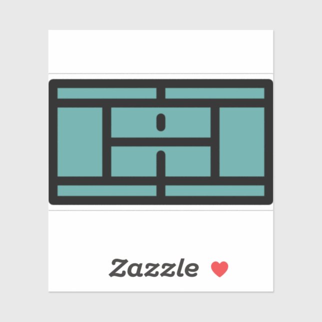 Tennisplatz Aufkleber (Blatt)