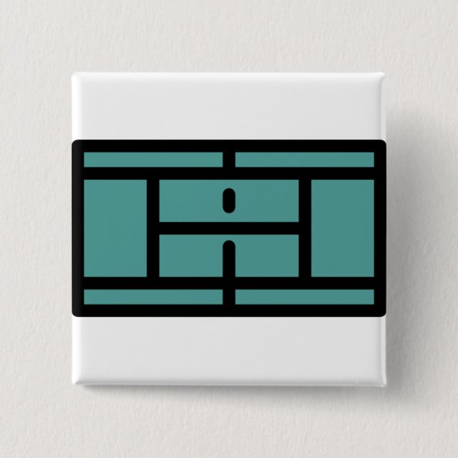 Tennisplatz Button (Vorderseite)