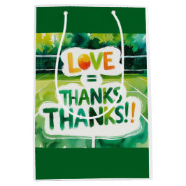 Tennisplatz mit Liebe und Dank Mittlere Geschenktüte