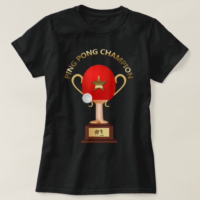 Tennisplatz Ping Pong  T-Shirt (Design vorne)