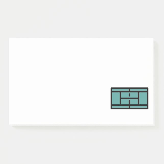 Tennisplatz Post-it Klebezettel (Vorderseite)
