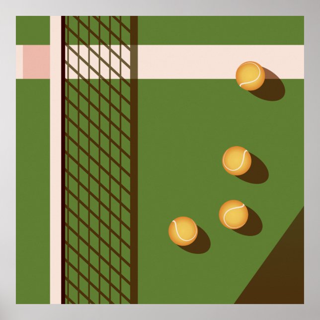 Tennisplatz Poster (Vorne)
