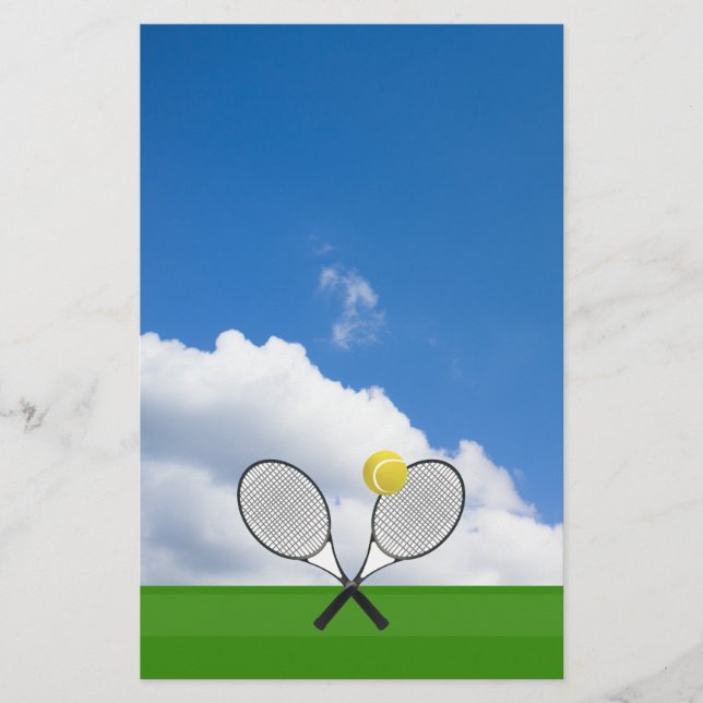 Tennisplatz & TENNIS RACKETS (Vorderseite)