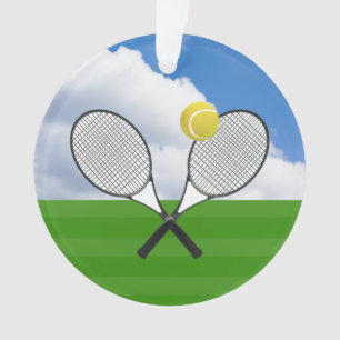 Tennisplatz & TENNIS RACKETS Ornament