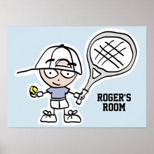 Tennisposter für das Schlafzimmer oder Kinderzimme Poster
