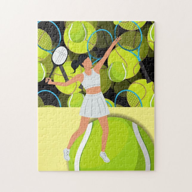 Tennispuzzles für weibliche Spieler Puzzle (Vertikal)