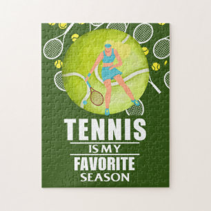 Tennispuzzles mit lustigem Sprichwort für Spieler Puzzle