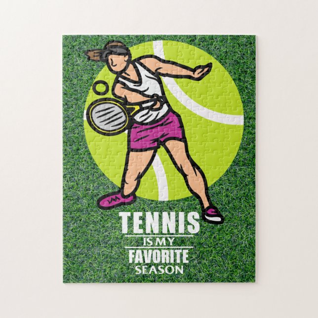 Tennispuzzles mit lustigem Sprichwort für Spieler Puzzle (Vertikal)