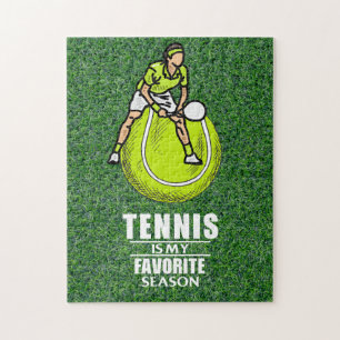 Tennispuzzles mit lustigem Sprichwort für Spieler Puzzle