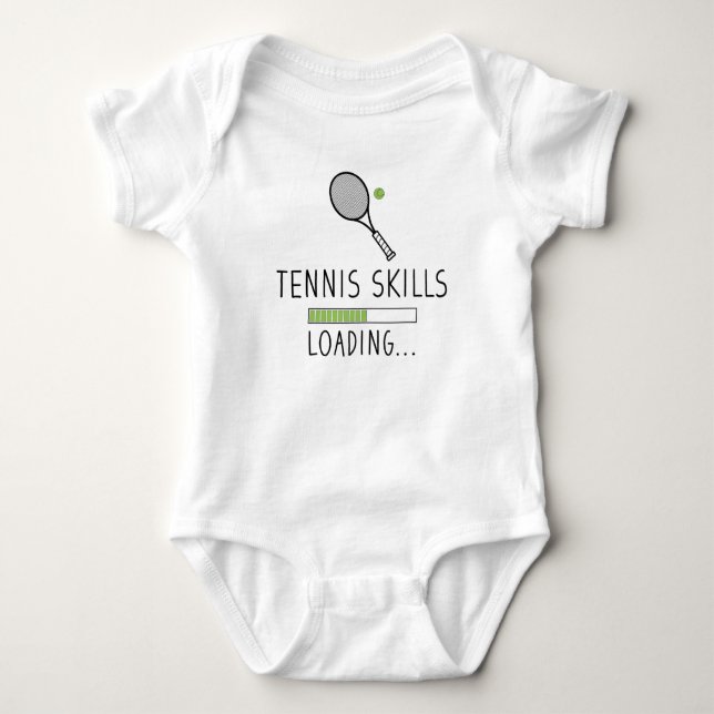 Tennisqualifikationen | Funny Tennis Baby Strampler (Vorderseite)