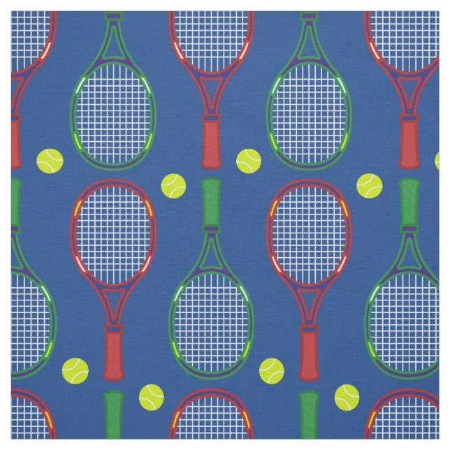 Tennisrackets & Balls Muster Stoff (Muster)