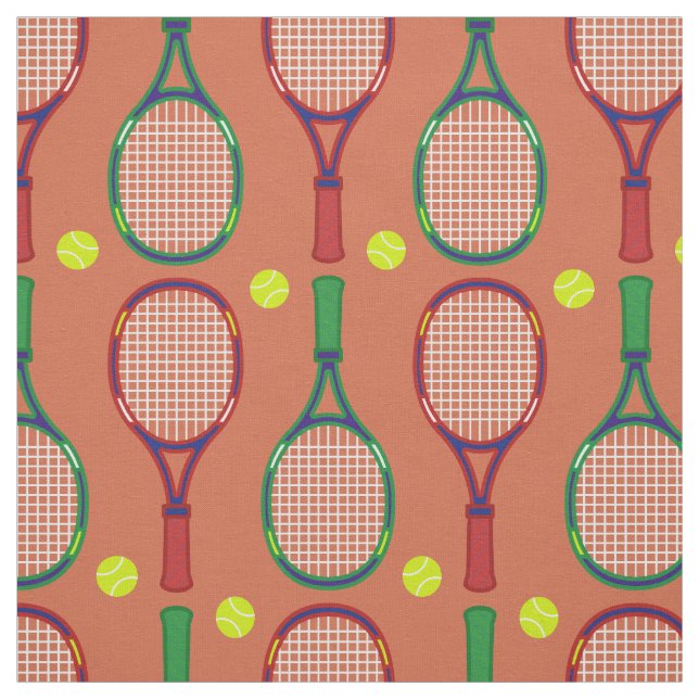 Tennisrackets & Balls Muster Stoff (Muster)