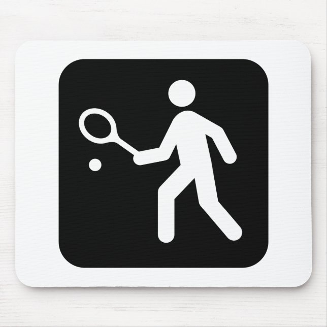 Tennisracquetball-Piktogramm Mousepad (Vorne)