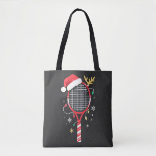 Tennissattel mit Weihnachtsmannmütze und Weihnacht