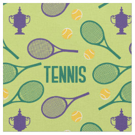 Tennisschläger auf saftigem Grün - individuell ein Stoff
