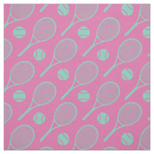 Tennisschläger aus Rosa und Minze Stoff