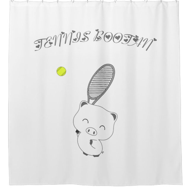 Tennisschläger Duschvorhang (Vorderseite)