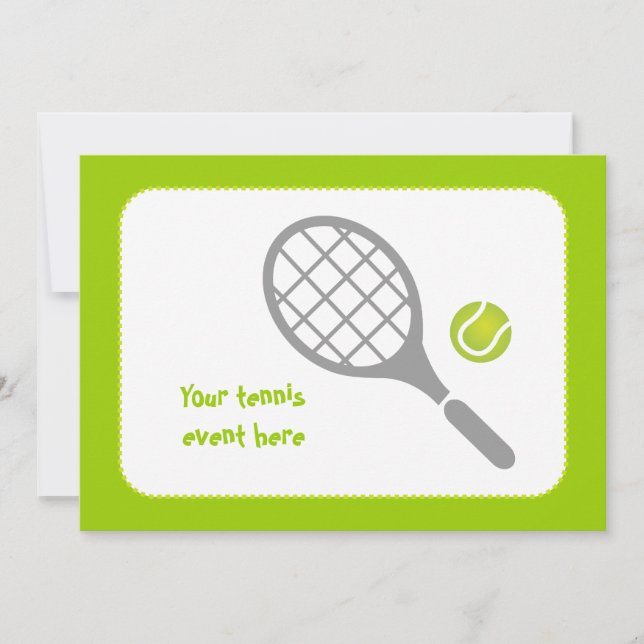 Tennisschläger Einladung (Vorderseite)