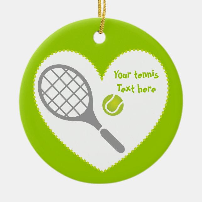 Tennisschläger Keramikornament (Vorne)