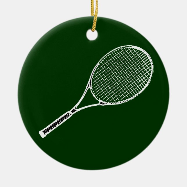 Tennisschläger Keramikornament (Vorne)