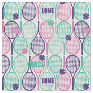 Tennisschläger mit weißem Hintergrund Stoff