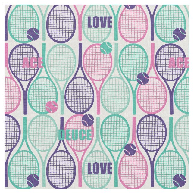 Tennisschläger mit weißem Hintergrund Stoff (Nahaufnahme)