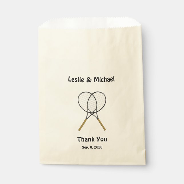Tennisschläger nach Maß Geschenktütchen (Vorderseite)