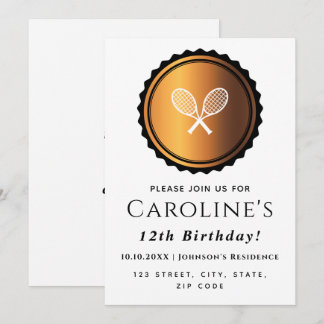 Tennisschläger Party Einladung