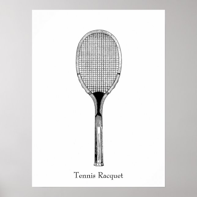 Tennisschläger Poster (Vorne)