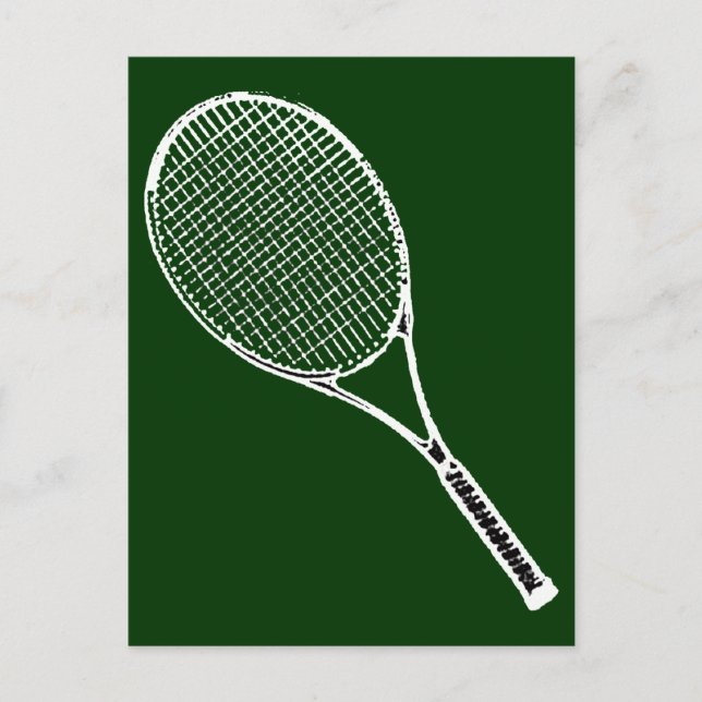 Tennisschläger Postkarte (Vorderseite)