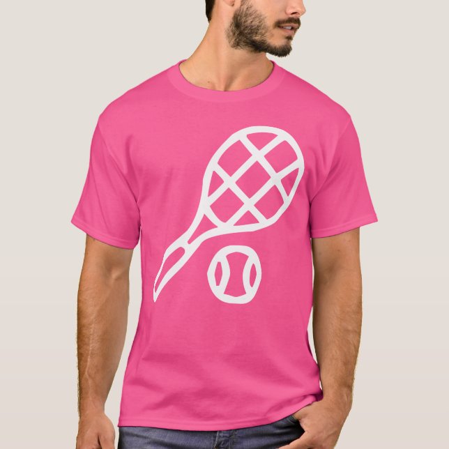 Tennisschläger T-Shirt (Vorderseite)