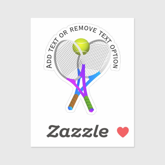 Tennisschläger und Ball Aufkleber (Blatt)