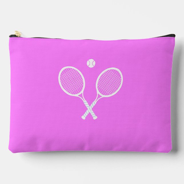 Tennisschläger und Ball Deep Pink Zubehörtasche (Vorderseite)